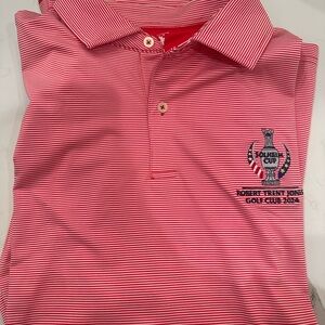 Fairway & Greene Red and White Solheim Cup Striped Polo